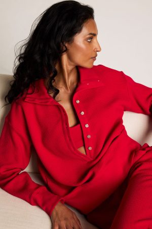 Waffle Knit Pullover