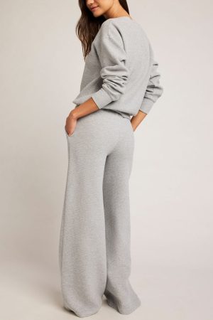 Waffle Knit Track Pant