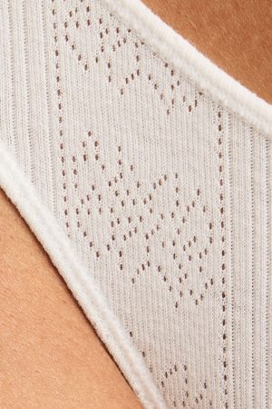 Pointelle Dipped Thong